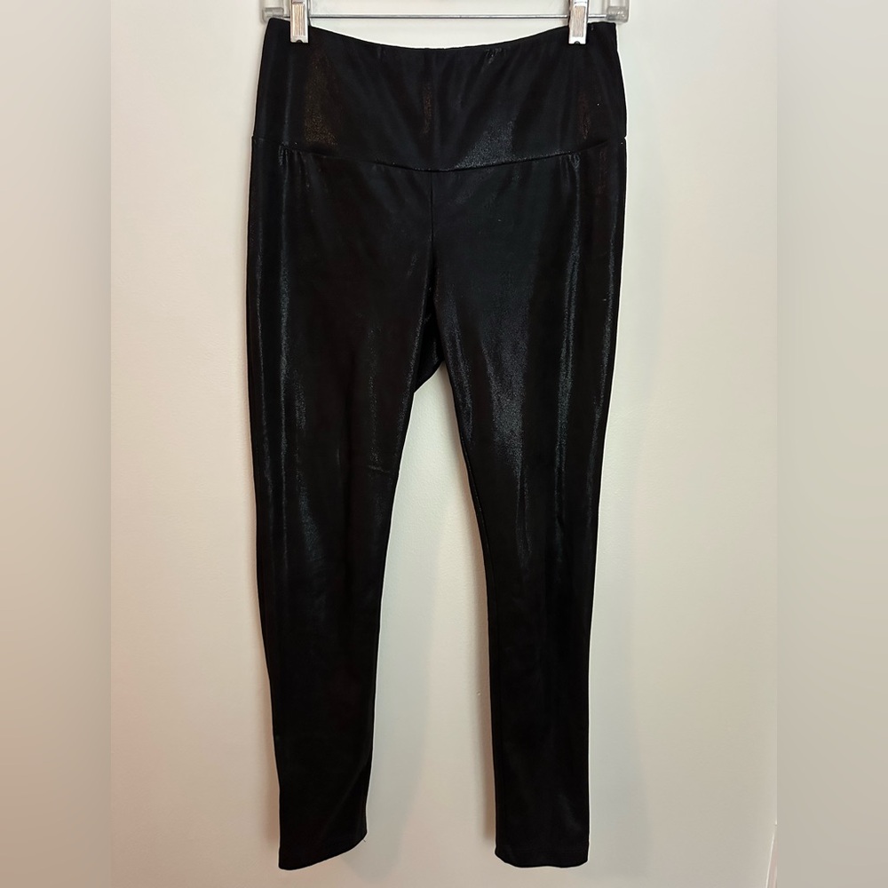 J MCLAUGHLIN Black Metallic Leggings Small EUC